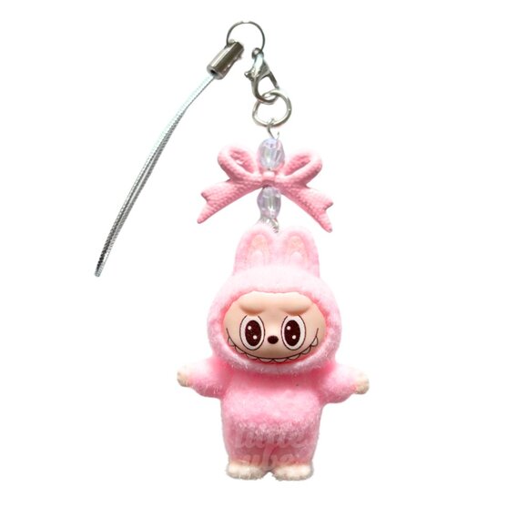 [SET OF 4] Mini Flocked Monster Keychain / Phone Charm - Standing figure - Picture 3 of 7
